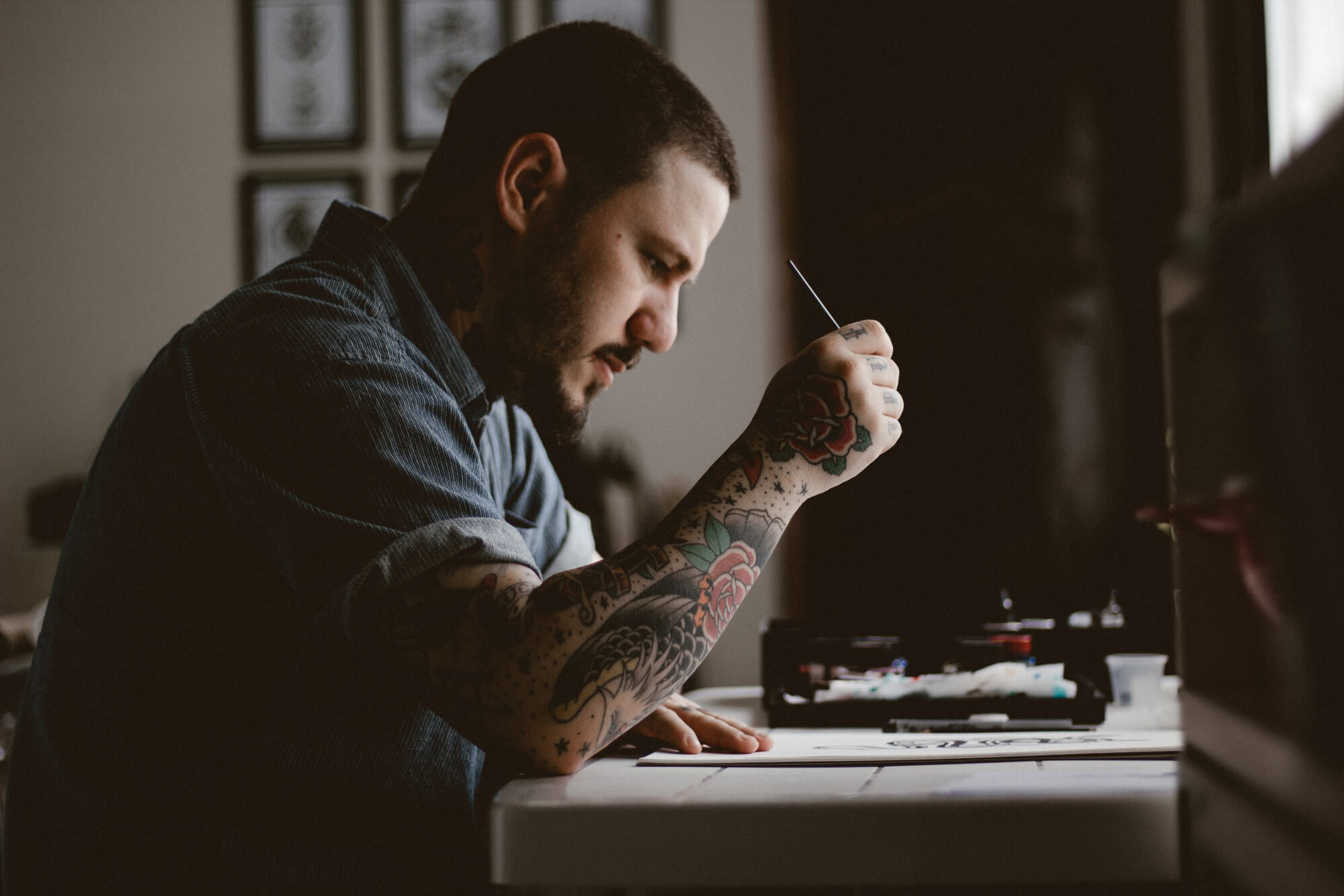 A man sitting at the table